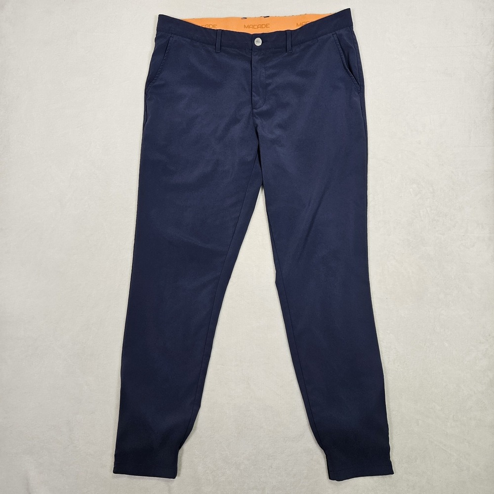 Macade Golf Pants Men's Size 36x30 Navy Blue Slim Fit Tapered Stretch